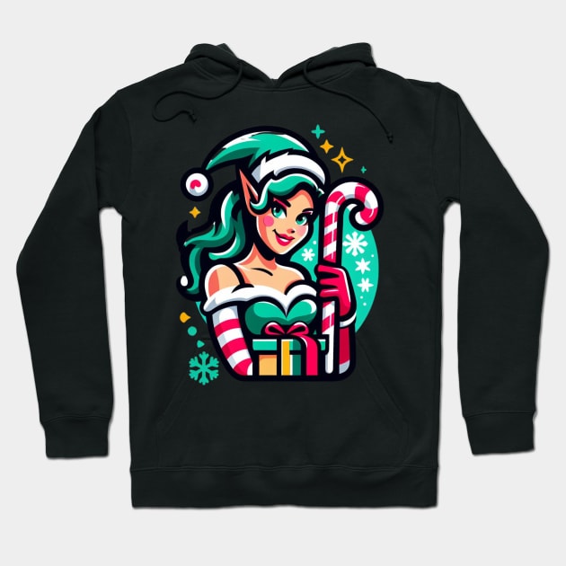 Christmas Woman - Joyful Holidays in Colors Hoodie by emblemat2000@gmail.com